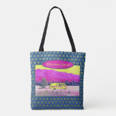 Vibrant  Camper Van Travel Tote Bag (Achterkant)