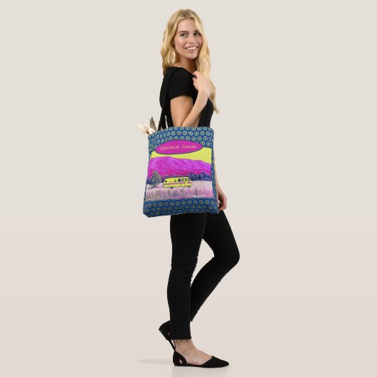 Vibrant Camper Van Travel Tote Bag (Op model)