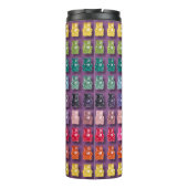 Vibrant Candy Pattern | Rainbow Gummy Bear Thermosbeker (Achterkant)
