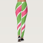 Vibrant Candy Stripe Abstract Leggings (Achterkant)