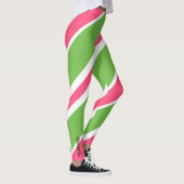 Vibrant Candy Stripe Abstract Leggings (Rechts)
