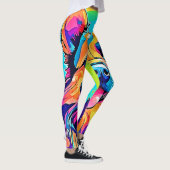 Vibrant Canine: Happy Puppy Love Leggings (Rechts)