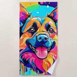 Vibrant Canine: Happy Puppy Love Strandlaken