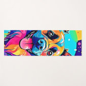 Vibrant Canine: Happy Puppy Love Yogamat (Voorkant (horizontaal))