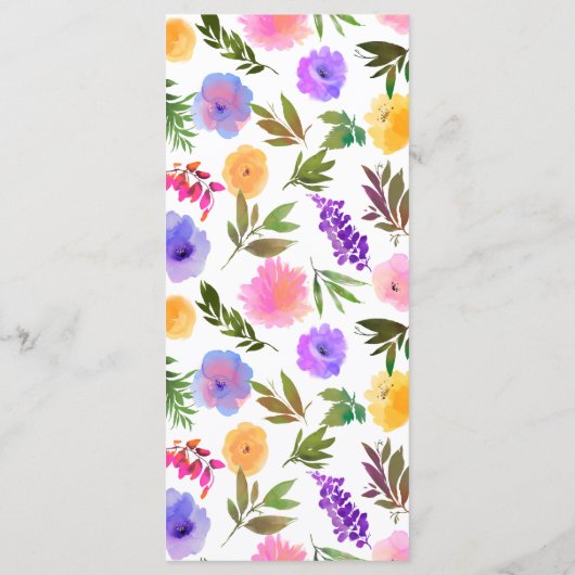 Vibrant Casual magenta Violet Yellow Menu (Achterkant)