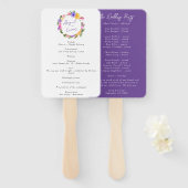 Vibrant Casual Magenta Violet Yellow Program Handwaaier (Voorkant en achterkant)