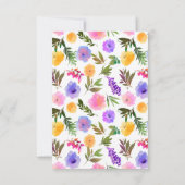 Vibrant Casual magenta Violet Yellow RSVP Kaartje (Achterkant)