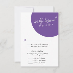 Vibrant Casual magenta Violet Yellow RSVP Kaartje