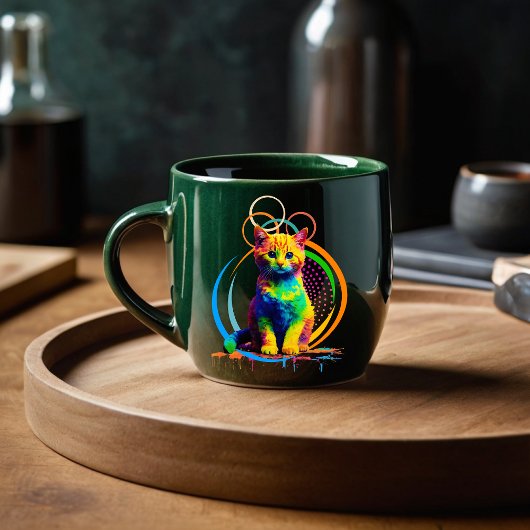 Vibrant Cat Mok: een vleugje kleur voor uw koffie Mok