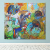 Vibrant Chaos Canvas Afdruk (Insitu (Houten vloer))