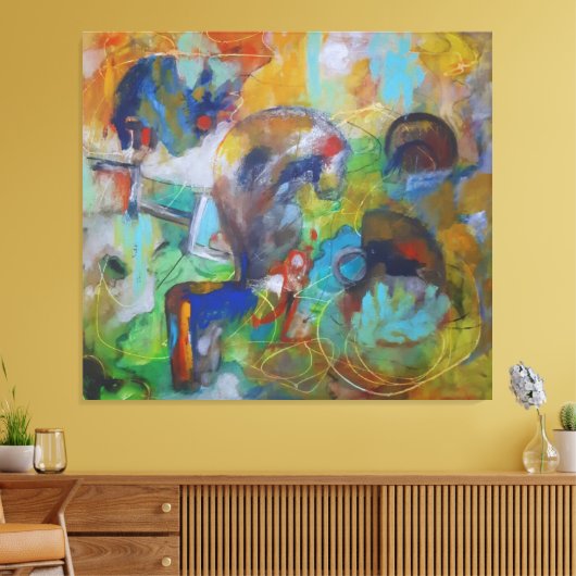 Vibrant Chaos Canvas Afdruk (Insitu (Woonkamer))