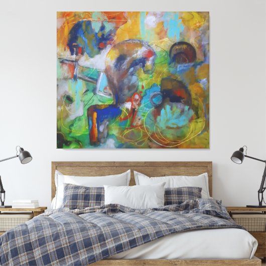 Vibrant Chaos Canvas Afdruk (Insitu (Slaapkamer))