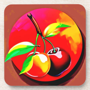 Vibrant Cherry Duo Bier Onderzetter