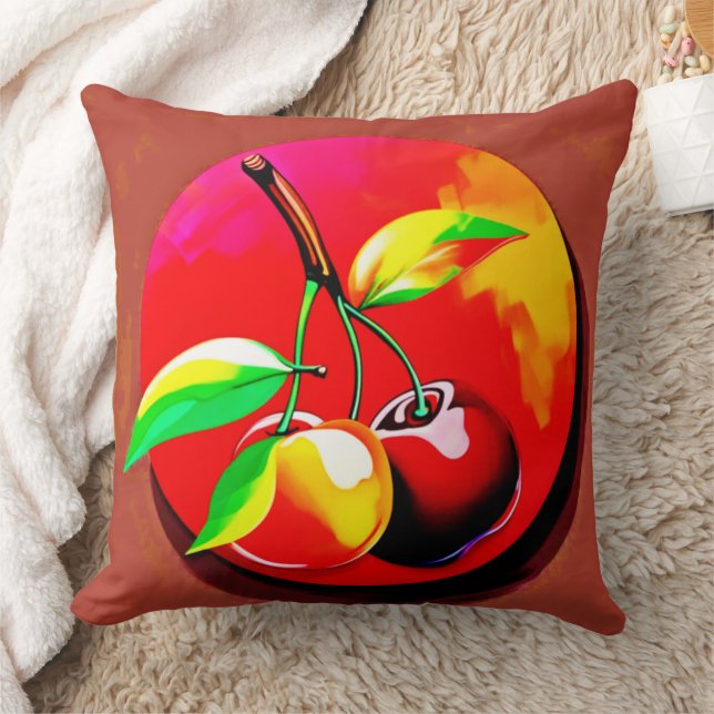 Vibrant Cherry Duo Kussen (Deken)