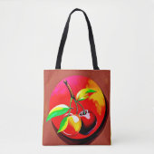 Vibrant Cherry Duo Tote Bag (Voorkant)
