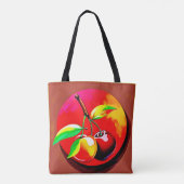 Vibrant Cherry Duo Tote Bag (Achterkant)