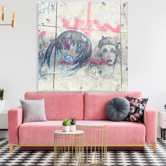 Vibrant Chicago graffiti Canvas Afdruk (Insitu (Woonkamer))