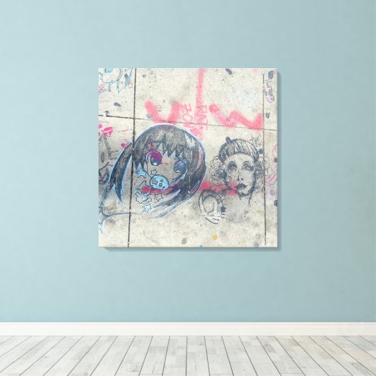 Vibrant Chicago graffiti Canvas Afdruk (Insitu (Houten vloer))