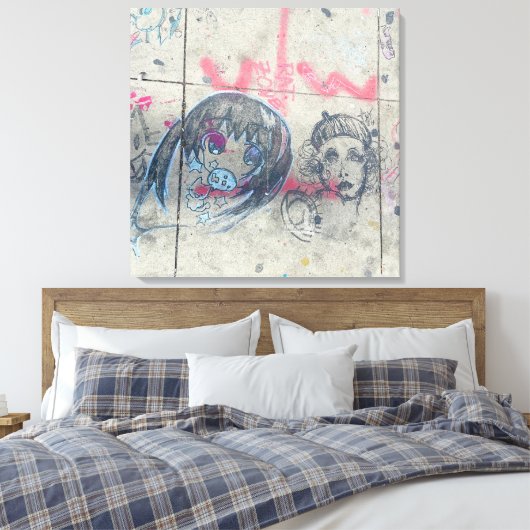 Vibrant Chicago graffiti Canvas Afdruk (Insitu (Slaapkamer))