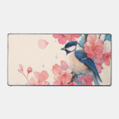 Vibrant Chickadee Hot Pink Cherry Blossom Bureaumat (Voorkant)