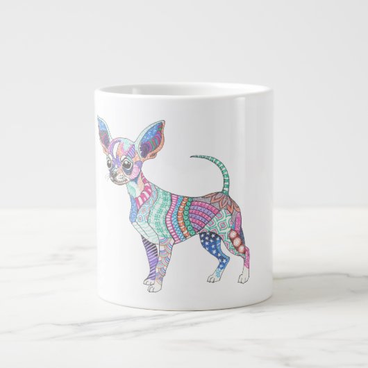Vibrant Chihuahua Giant Mug Grote Koffiekop (Voorkant)