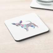 Vibrant Chihuahua Hard Plastic coaster Bier Onderzetter (Linkerzijde)