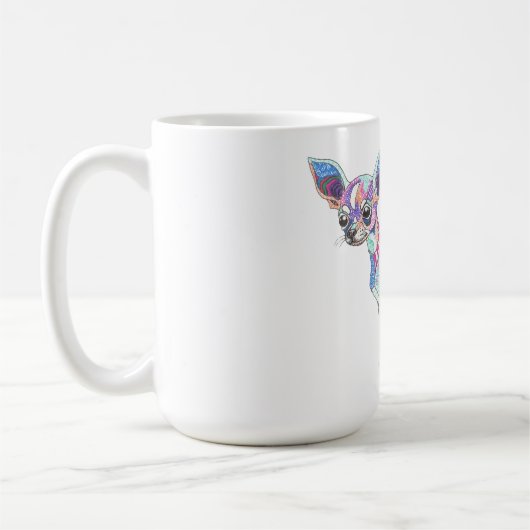 Vibrant Chihuahua Mug Koffiemok (Links)