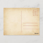 Vibrant Christmas Postcard – Snowman & Santa Briefkaart (Achterkant)