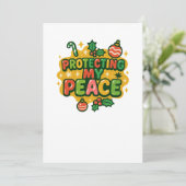 Vibrant Christmas “Protecting My Peace” Faith Feestdagenkaart (Staand voorkant)