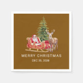 Vibrant Christmas Tree Decor Party Napkin Servet (Voorkant)