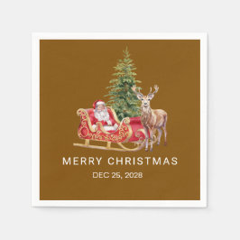 Vibrant Christmas Tree Decor Party Napkin Servet