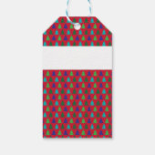 Vibrant Christmas Tree Holiday Pattern Cadeaulabel (Achterkant)