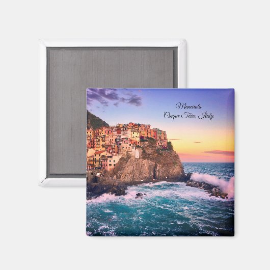 Vibrant Cinque Terre Sunset Magnet (Voorkant / Achterkant)