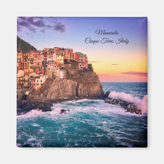 Vibrant Cinque Terre Sunset Magnet (Voorkant)