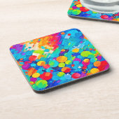 Vibrant Circle Dance Art Bier Onderzetter (Linkerzijde)