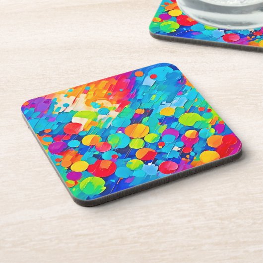 Vibrant Circle Dance Art Bier Onderzetter (Linkerzijde)