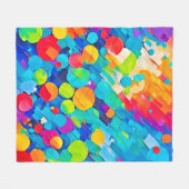 Vibrant Circle Dance Art Fleece Deken (Voorkant (Horizontaal))