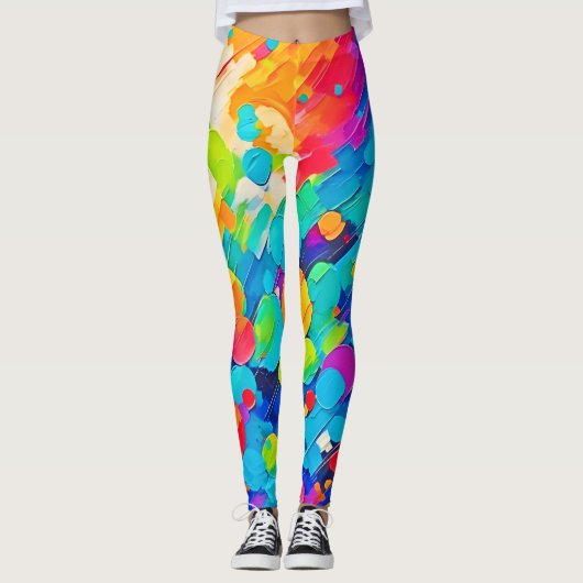 Vibrant Circle Dance Art Leggings (Voorkant)