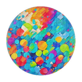Vibrant Circle Dance Art Snijplank