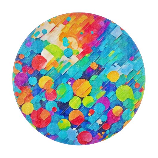 Vibrant Circle Dance Art Snijplank (Voorkant)
