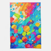 Vibrant Circle Dance Art Theedoek (Verticaal)