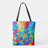 Vibrant Circle Dance Art Tote Bag (Achterkant)