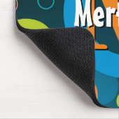 Vibrant Circles Retro Aangepast BLUE Muismat (Hoek)