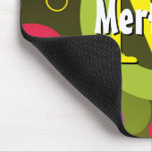 Vibrant Circles Rings Retro gepersonaliseerd GROEN Muismat (Hoek)