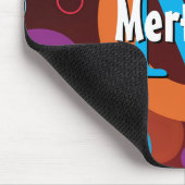 Vibrant Circles Rings Retro gepersonaliseerd Muismat (Hoek)