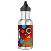 Vibrant Cirkels Ringen Retro SCRIPTURE gepersonali Waterfles (Rechts)