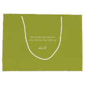 Vibrant Citrus Green Lime Yellow Names Wedding Groot Cadeauzakje (Achterkant)