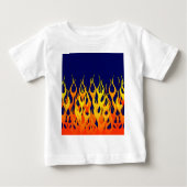 Vibrant Classic Racing Flames op Navy Blue (Voorkant)