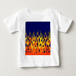 Vibrant Classic Racing Flames op Navy Blue