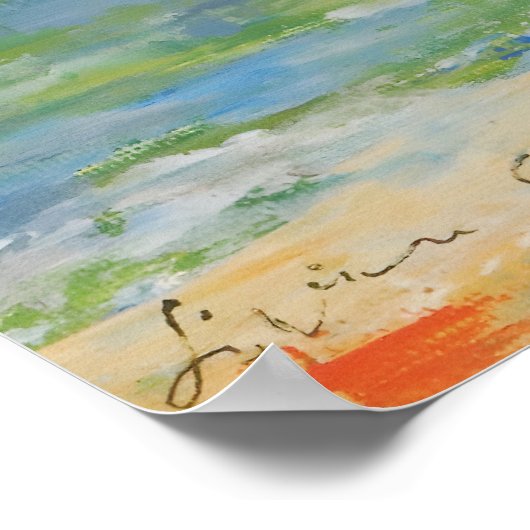 Vibrant Coastal Landscape Poster (Hoek)